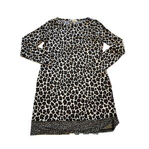 Leopard Print Long Sleeve Dress